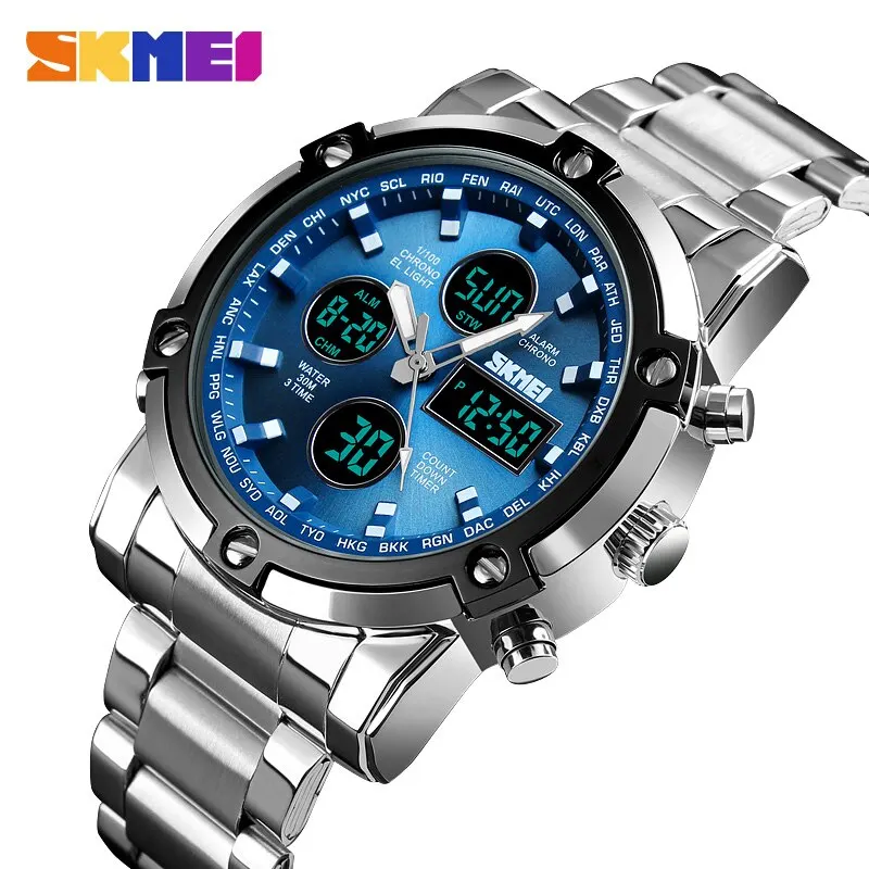 Skmei 1389 3 Time Back Light D - Gold 6138 review and price