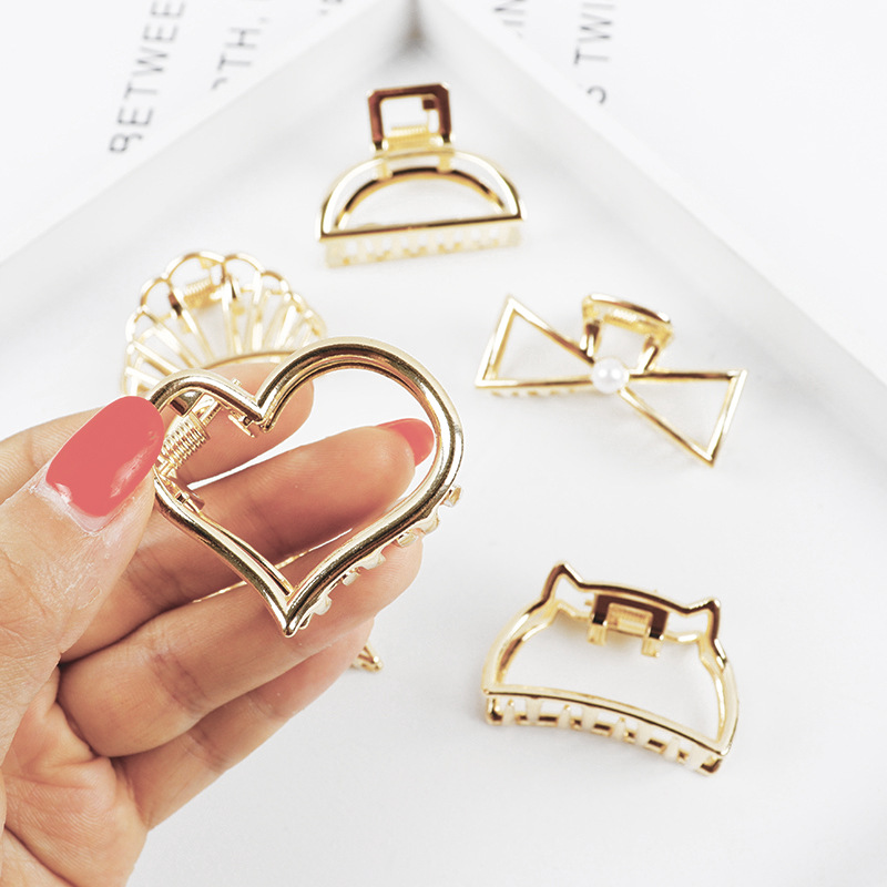 Small Minimalist Hair Claw Cli - Gold 6138 review and price