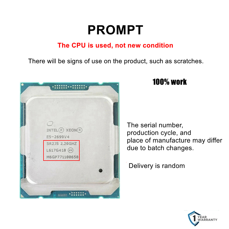 Intel xeon E5 2699 V4  CPU 22- - E5 2699 V4 review and price