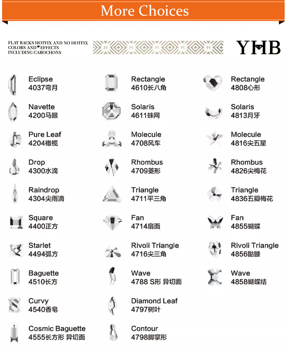 YHB Glitter Crystal Strass Fla - Platinum 8280 review and price