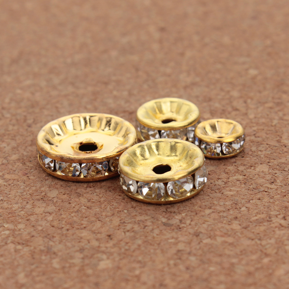 50pcs 4 6 8 10 12mm Rhinestone - Gold 6138 review and price
